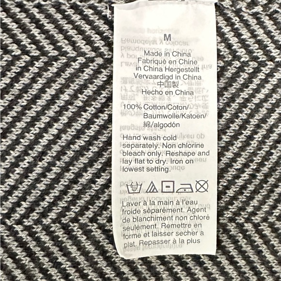 J. Crew Factory Vanessa Sweater Jacket Black and White Herringbone Open Cardigan - Picture 11 of 12